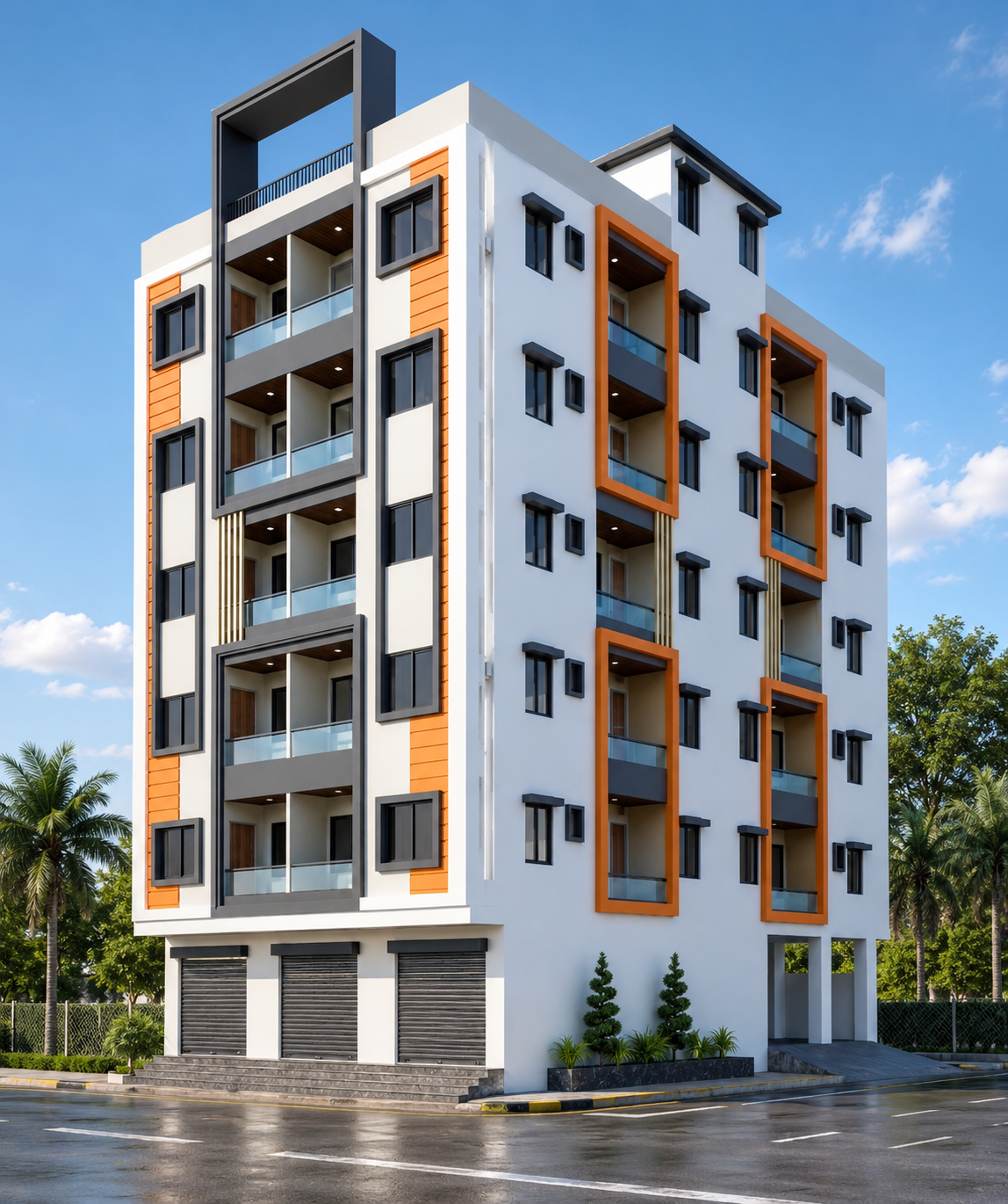 G+5 Commercial and Residential Apartment built by Ashoka Buildscape in Wagholi, Pune